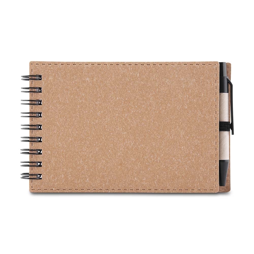 Bloco de Anotações Papelão com Caneta