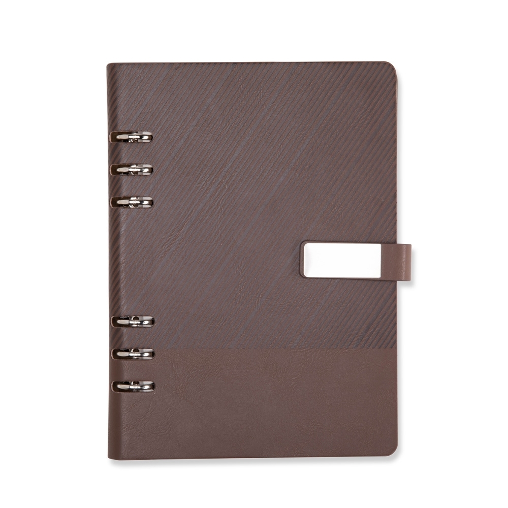Caderno Fichário Couro Sintético